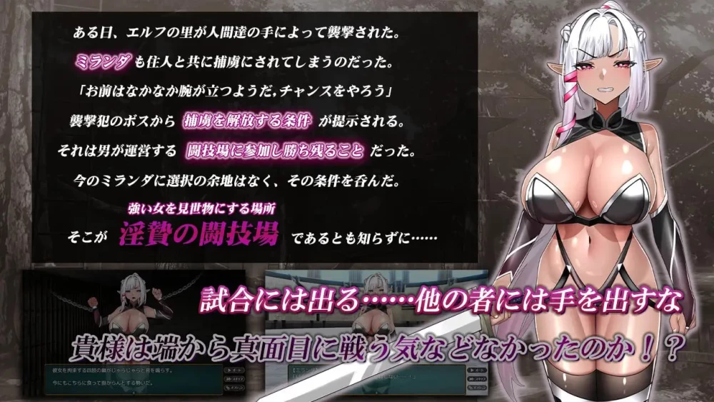 【SLGAI汉化PC】淫祭的斗技场-黑暗精灵剑士米兰达 [1+507m][百度盘]