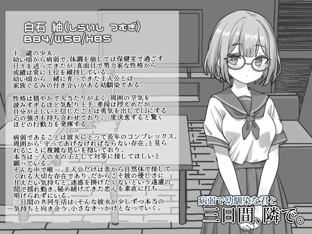 [互动SLG/抚摸触摸/制服JK] 与病弱青梅竹马的你，相伴三日 [2+2.10G][百度盘]