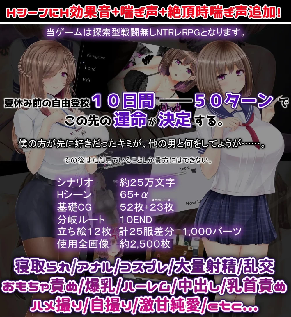 [RPG/汉化/NTR] NTRレRPG 堕落女友 ～请告诉我只有我v1.05 汉化版 [1+1.44G][百度盘]