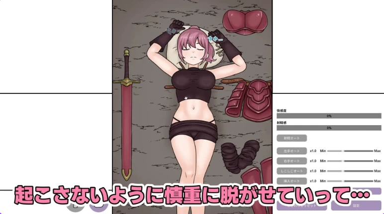 【PC/生肉/互动/SLG游戏/200M】 酣睡的女战士小姐  Ver1.1.0 [1P+200M][百度盘]