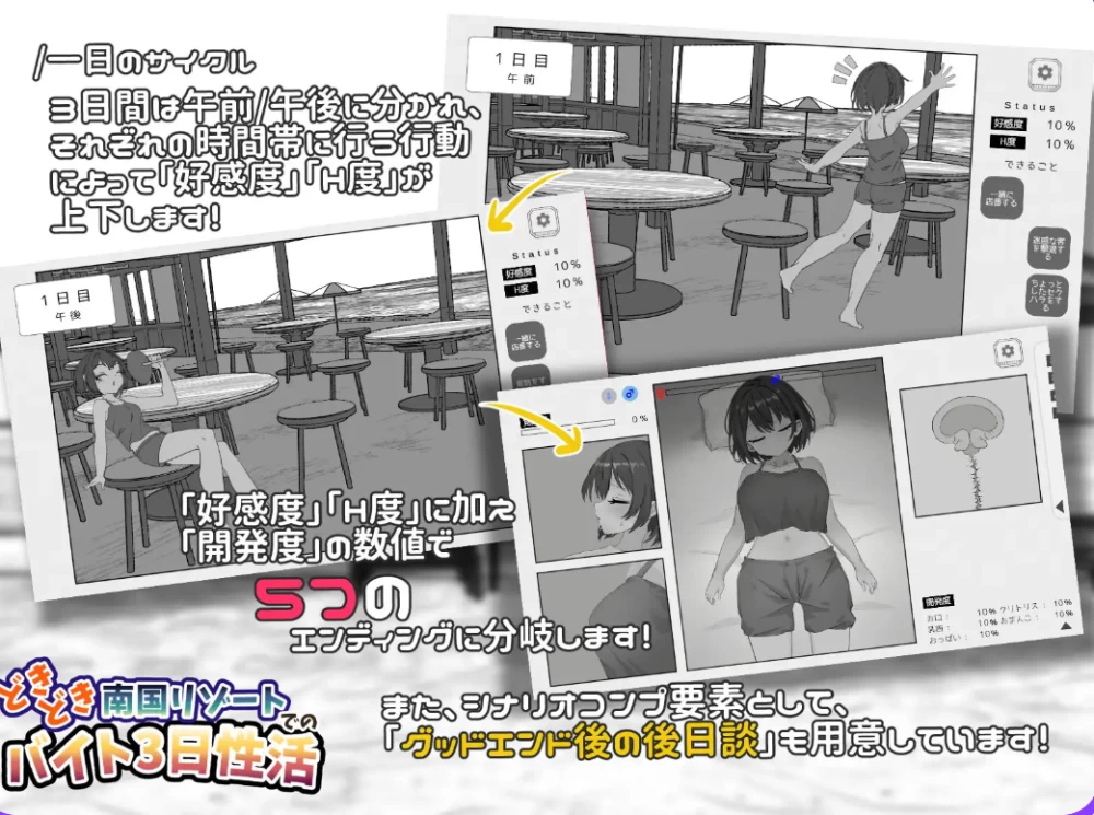 [PC/互动SLG/抚摸触摸] 心跳加速南国度假村的打工三日”性”活  官中版 [1+1.97G][百度盘]