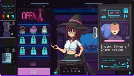 【PC/官中/冒险/SLG游戏/750M】 兼职女巫 （Part-Time Witch） 官中步兵版+冒险SLG游戏+750M