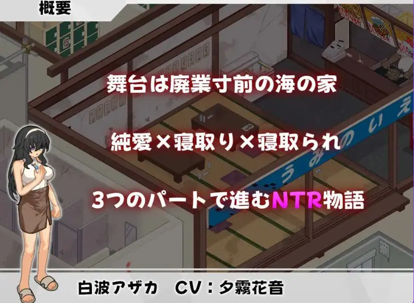【PC/安卓/AI汉化/日式/SLG游戏/960M】海之家～NTR物语（ウミノイエ～NTR物語） 内嵌AI汉化版+作弊码+PC+安卓+日式SLG游戏+960M