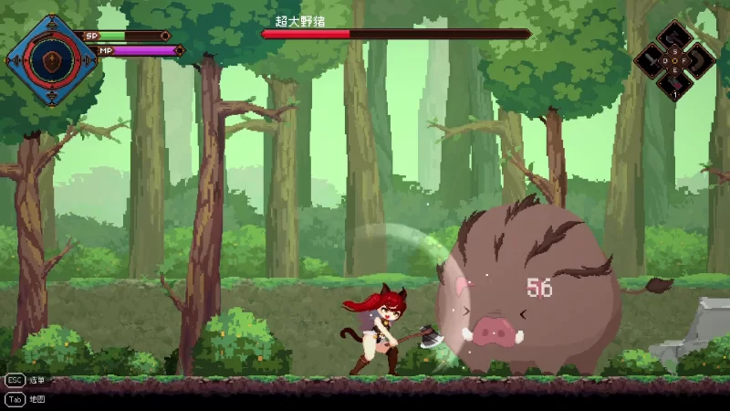 [PC/佳作/异种奸/横板ACT/像素/动态/官中/爆衣]猫与地下城 DEMO [1+163M][百度盘]