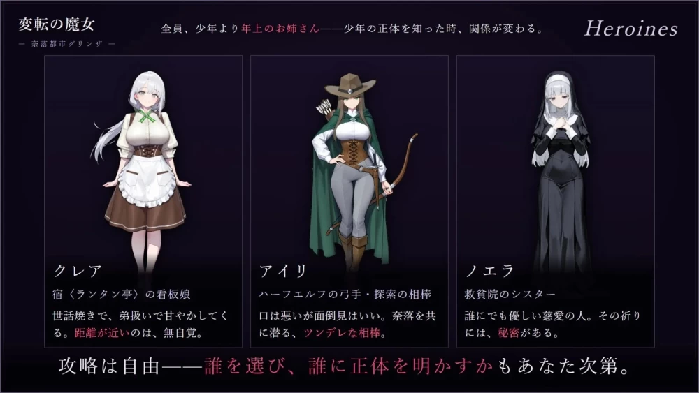 [新作PCRPG汉化] 性转魔女 奈落都市格林扎 変転の魔女 奈落都市グリンザ 存档[2G] [1+2G][百度盘]
