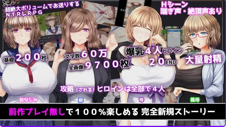 【PC/AI汉化/日式/RPG游戏/3.80G】NTR RPG 失足女友-Another- ～告诉我，曾经只属于我的她们被他人夺走 AI汉化版+存档+日式RPG游戏+3.80G
